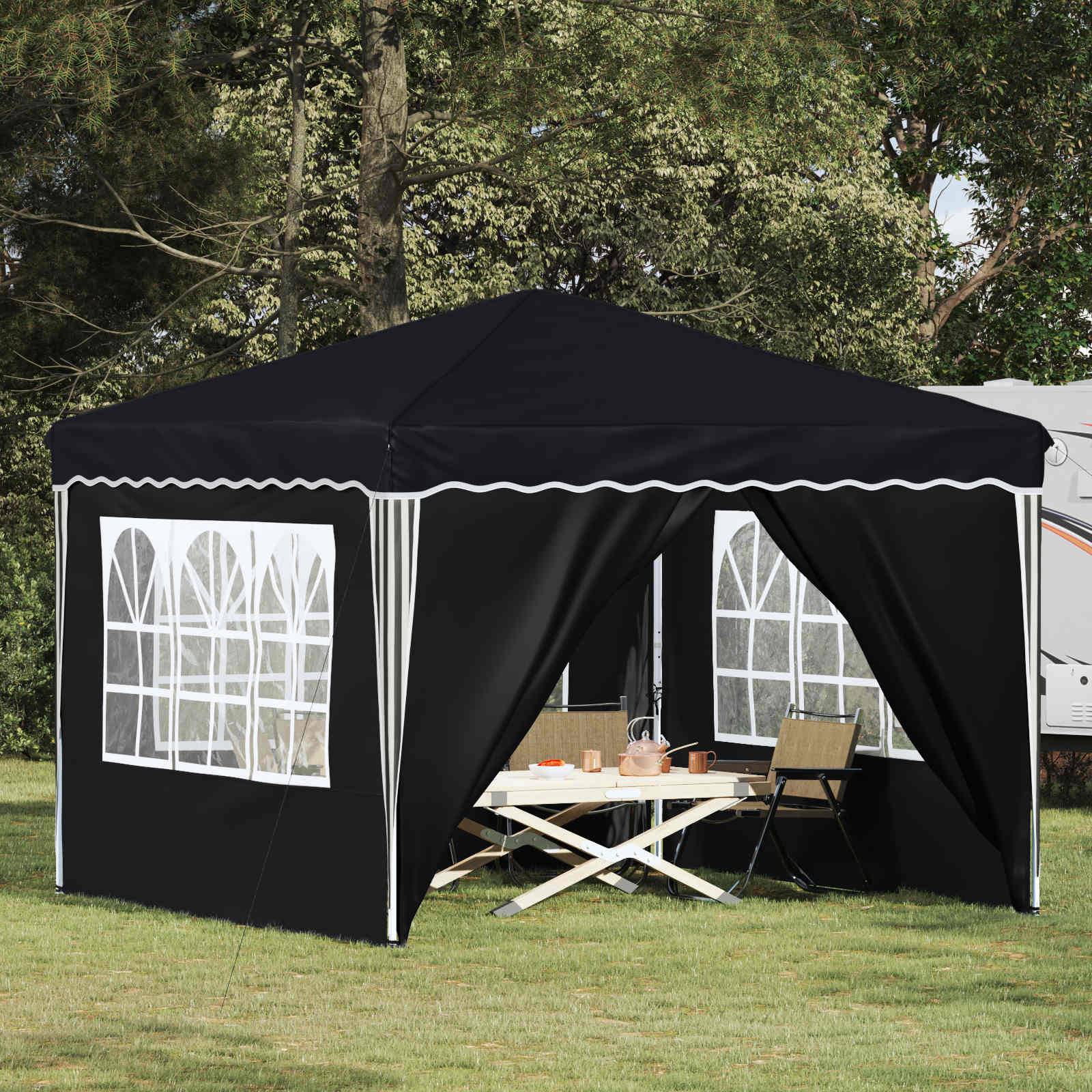 Tente de fête tissu oxfords anthracite 288 x 288 x 245 cm, Poids:12.45kg - PANGIVO - Image 1