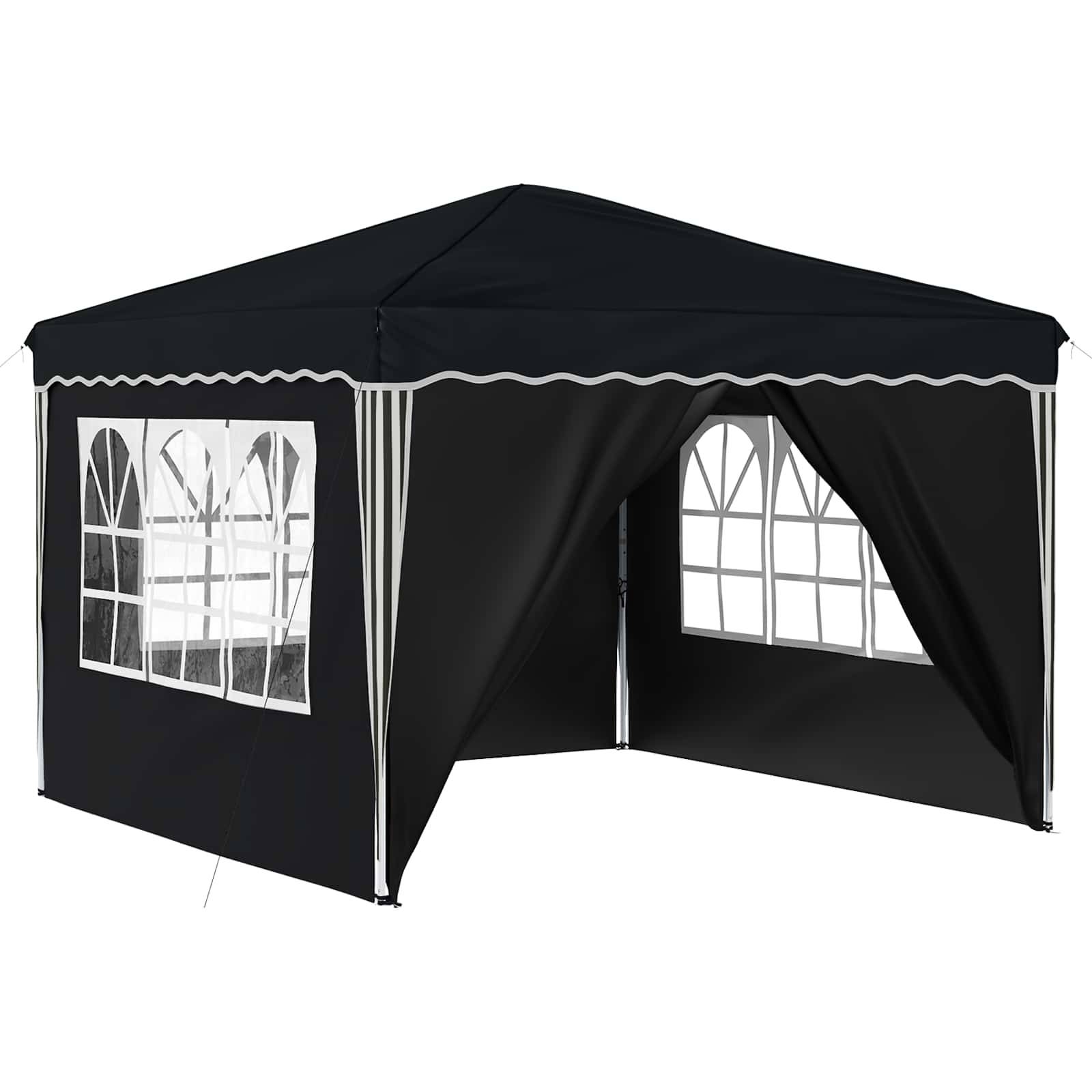 Tente de fête tissu oxfords anthracite 288 x 288 x 245 cm, Poids:12.45kg - PANGIVO - Image 2