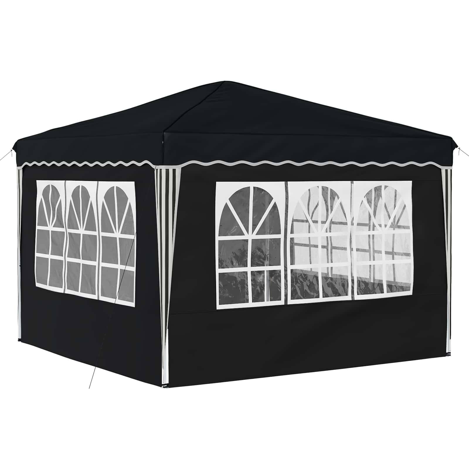 Tente de fête tissu oxfords anthracite 288 x 288 x 245 cm, Poids:12.45kg - PANGIVO - Image 9