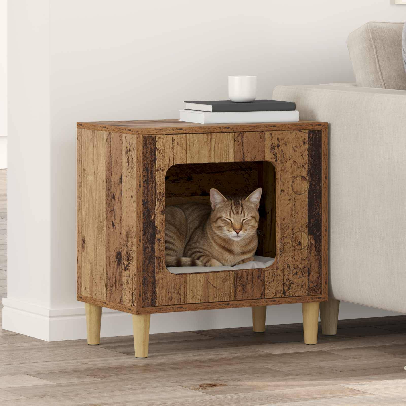 Chatiere bois marron  51 x 30 x 52 cm  - Prolenta premium p338.2 - Image 2