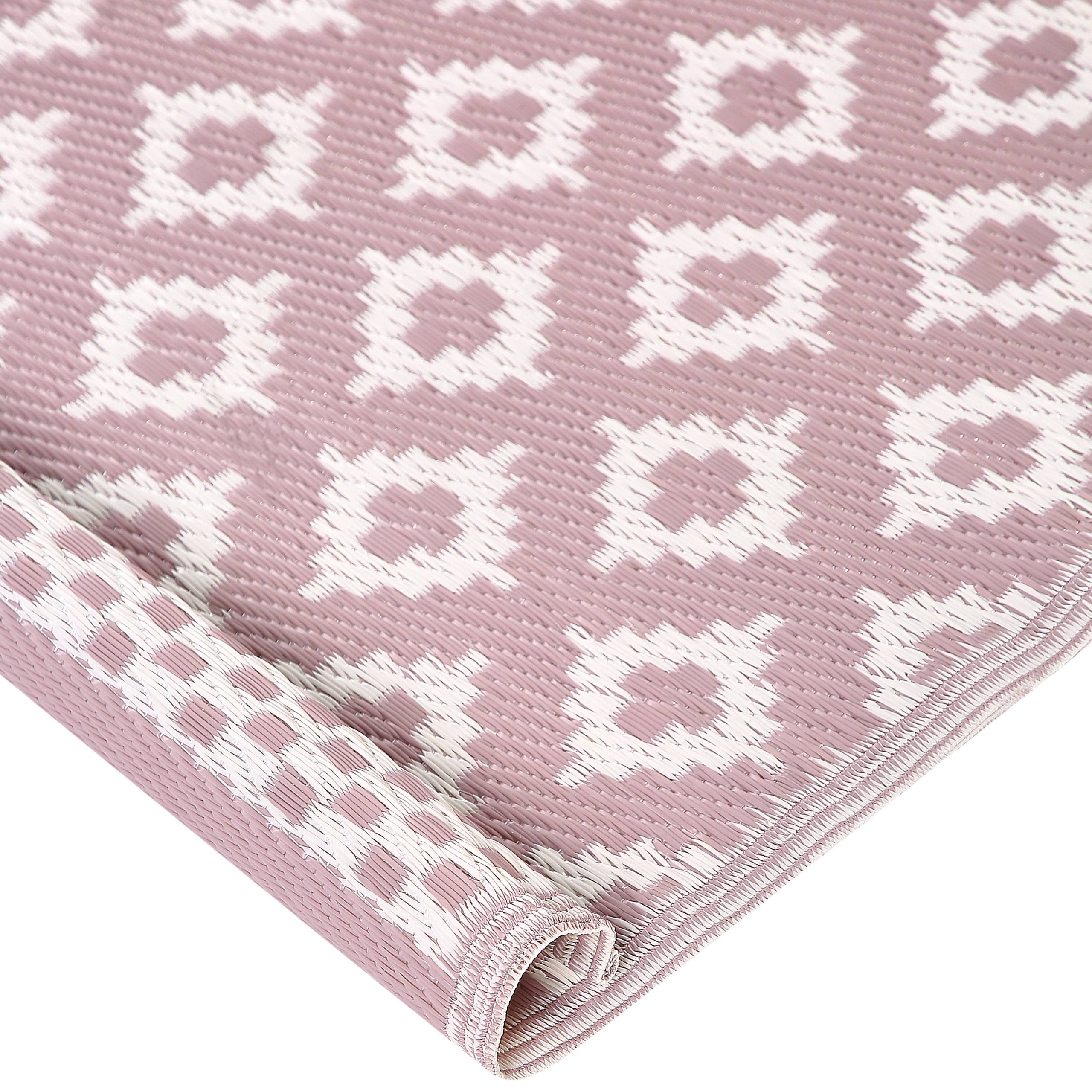 Beliani - Tapis d'extérieur Polypropylène Rose THANE Beliani - Imagen 4