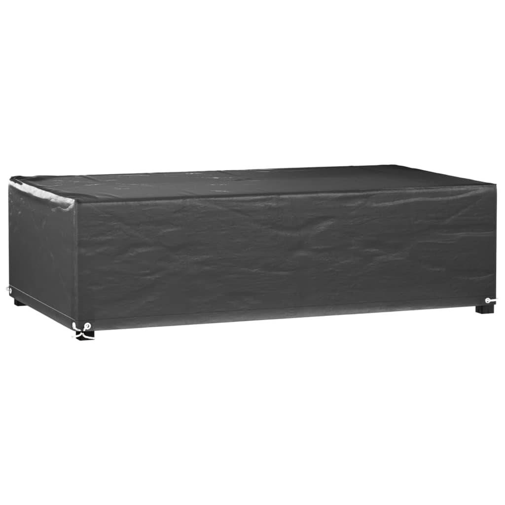 2 pcs Housses salon de jardin - Housses de protection 8œillets 125x70x35cm rectangulaire - Image 3