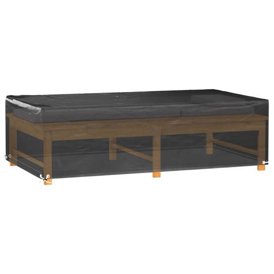 2 pcs Housses salon de jardin - Housses de protection 8œillets 125x70x35cm rectangulaire - Image 2