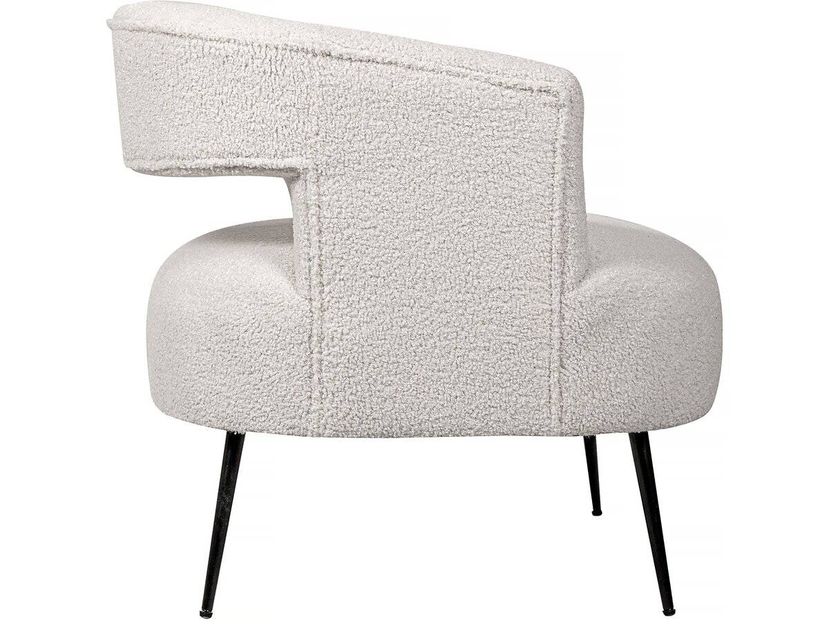 Fauteuil En Tissu Bouclette "iris" - Blanc -habitat Et Jardin - Image 4