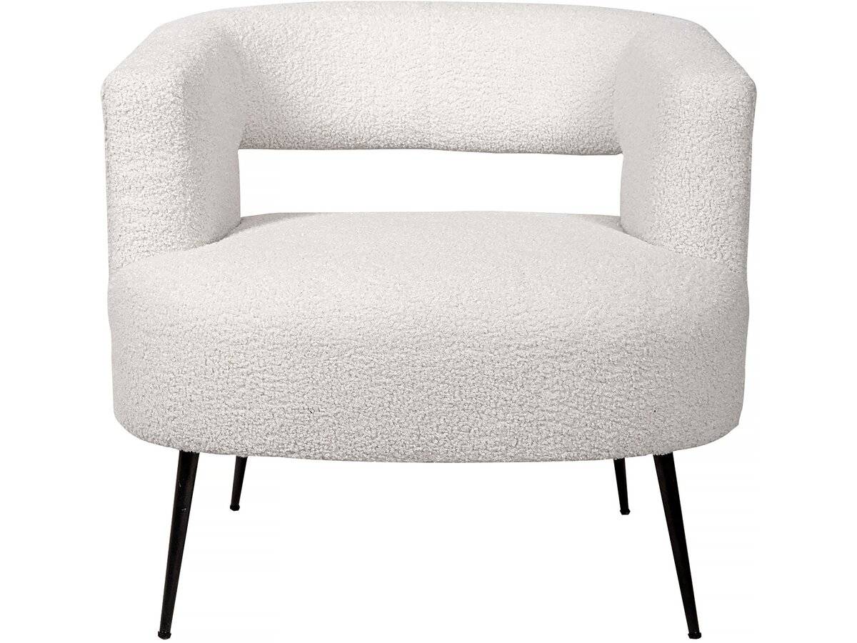 Fauteuil En Tissu Bouclette "iris" - Blanc -habitat Et Jardin - Image 1