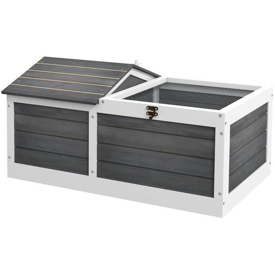 Enclos pour tortue bois naturel 86 x 54 x 43 cm - PANGIVO - Image 1