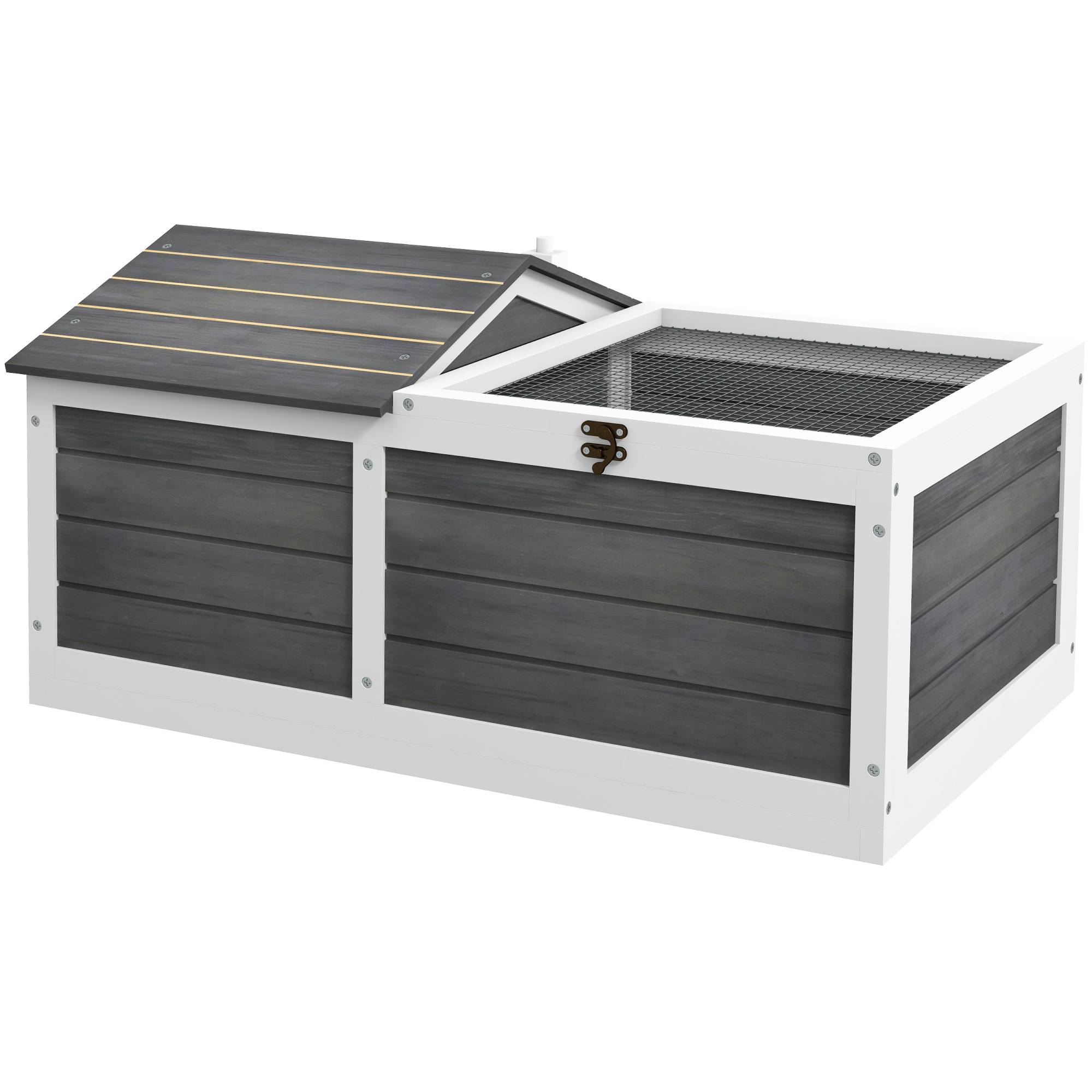 Enclos pour tortue bois naturel 86 x 54 x 43 cm - PANGIVO - Image 1