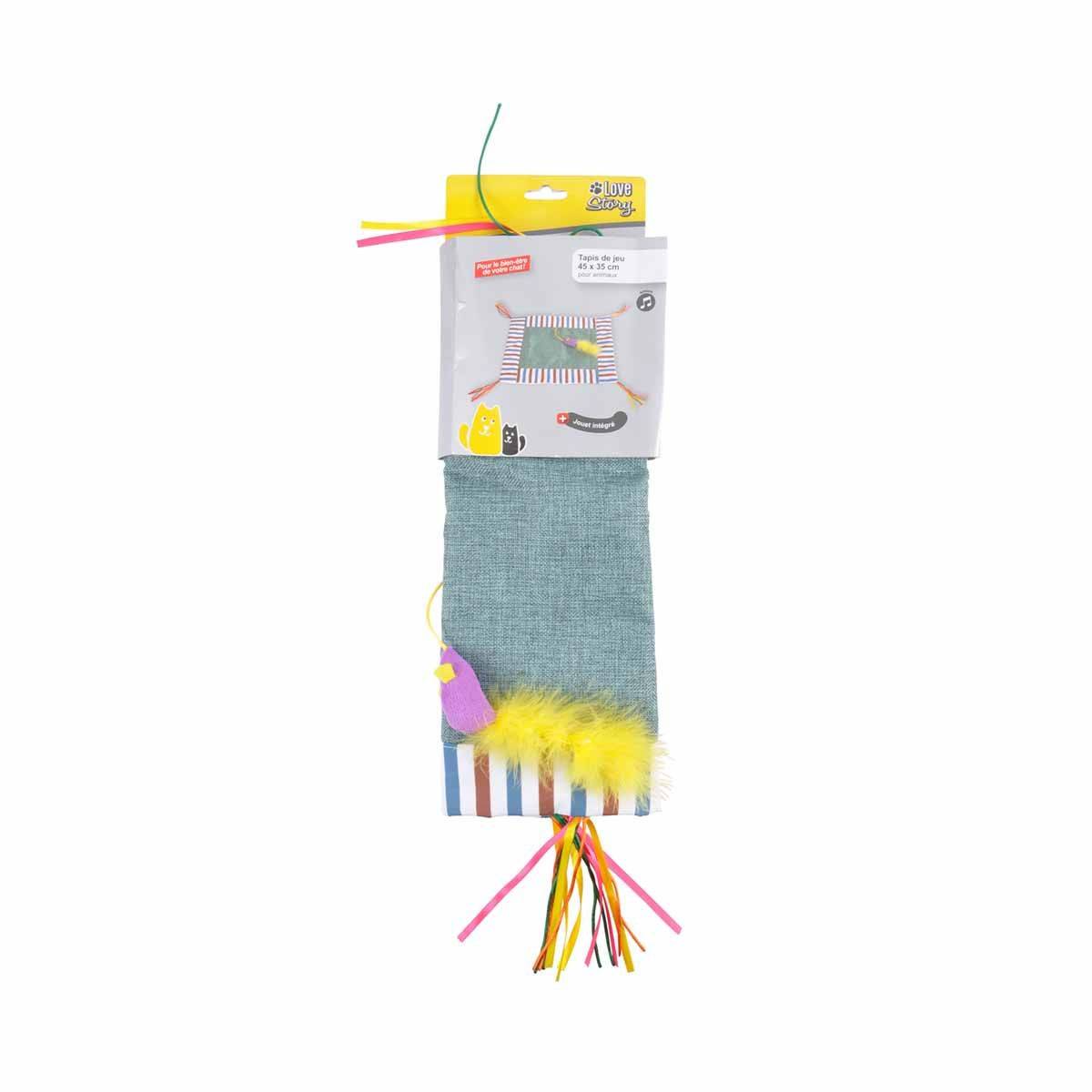 Jouet pour Chat "Tapis de Jeu" 45cm Bleu - Image 2