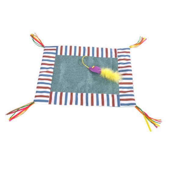 Jouet pour Chat "Tapis de Jeu" 45cm Bleu - Image 1