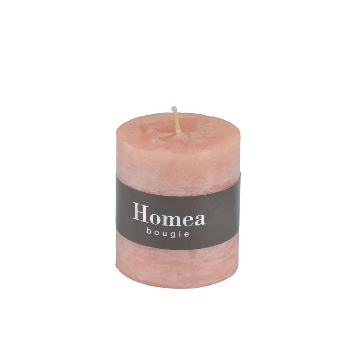 Bougie Pilier Déco "Rustique" 7cm Rose Poudré - Image 2