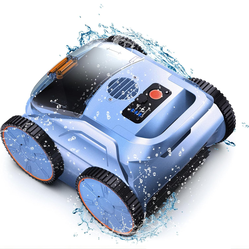 Robot nettoyeur de piscine SEAUTO SAT 20 sans fil Bluetooth, batterie lithium autonomie 2,5h, 3 modes de nettoyage, jusqu'à 200 m², IPX8 - Image 1