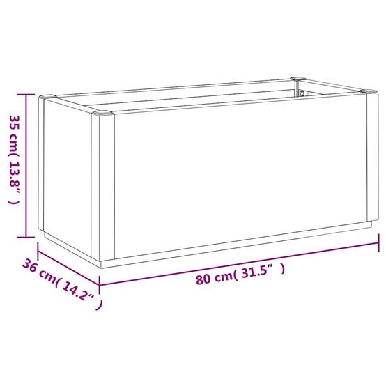Vidaxl - Jardinière gris foncé 80x36x35 cm PP vidaXL 368777 - Image 3