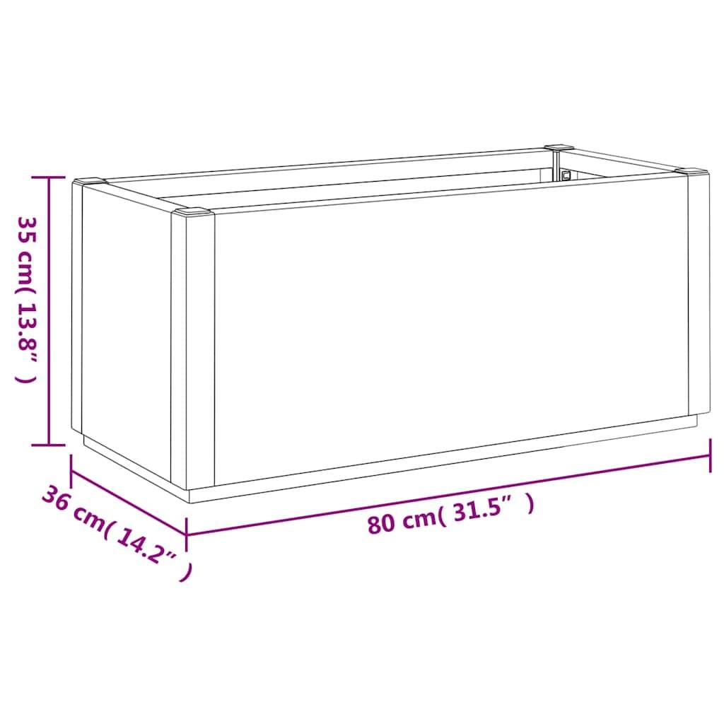 Vidaxl - Jardinière gris foncé 80x36x35 cm PP vidaXL 368777 - Image 3