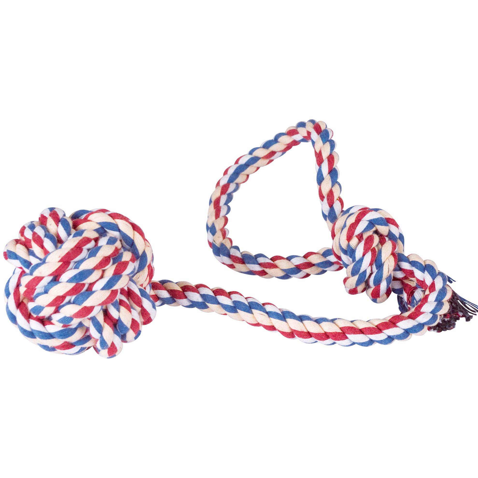Balle de corde avec poignée pour chien IDEALDOG