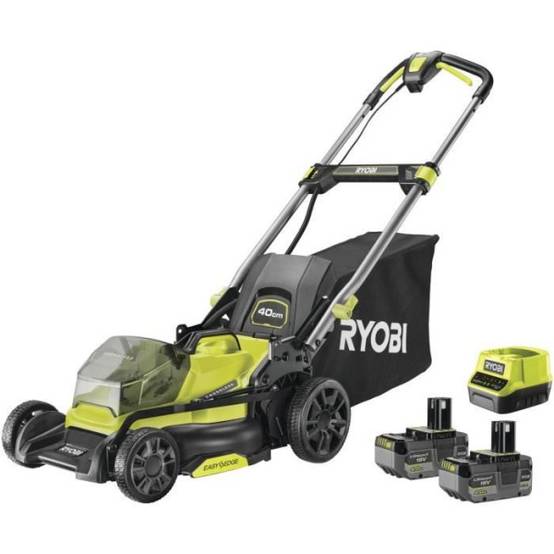 Ryobi - RYOBI - Tondeuse poussée 18V Brushless - Ø coupe 40 cm - ramassage et mulching - 2 batteries 18V 4,0 Ah & chargeur - RY18LMX40 - Image 1