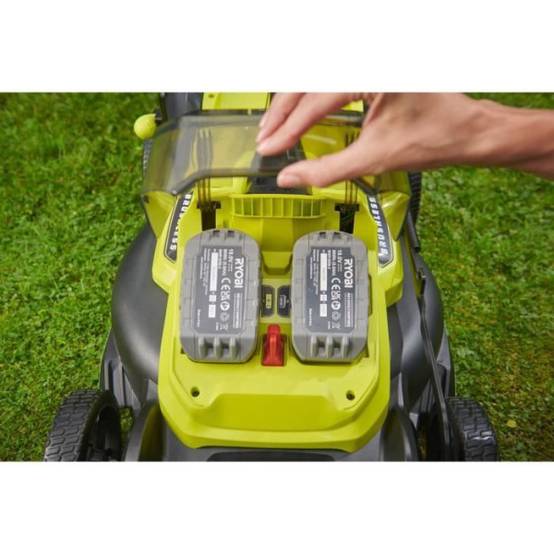Ryobi - RYOBI - Tondeuse poussée 18V Brushless - Ø coupe 40 cm - ramassage et mulching - 2 batteries 18V 4,0 Ah & chargeur - RY18LMX40 - Image 2