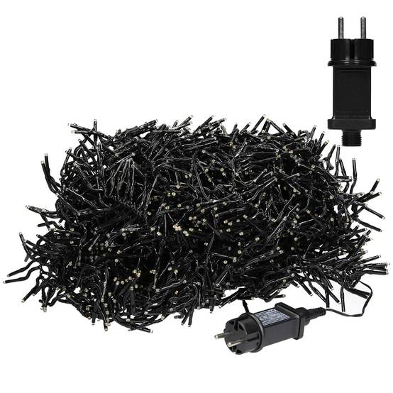 Ecd-Germany - Guirlande lumineuse 3000 LEDs cluster éclairage blanc chaud intérieur/extérieur - Imagen 2
