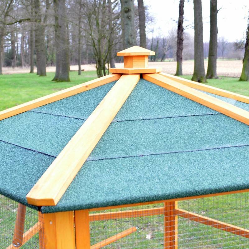 BB Loisir - Voliere Cage a oiseaux en bois de haute qualite 6 coins 160x123cm Modele Maxi 308 - Image 4