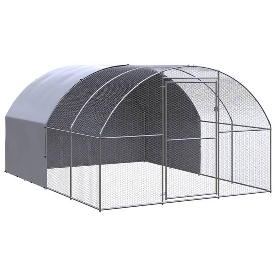 Vidaxl - Poulailler d'extérieur 3x4x2 m Acier galvanisé vidaXL 3095473 - Image 1