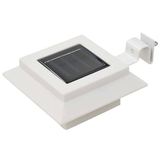 Lampe d'extérieur - Lampe de jardin solaire à LED carrée 6 pcs 12 cm Blanc - Image 1