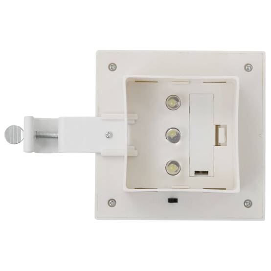 Lampe d'extérieur - Lampe de jardin solaire à LED carrée 6 pcs 12 cm Blanc - Image 7