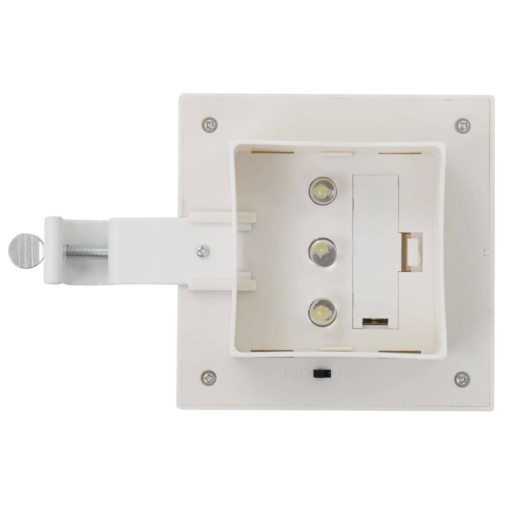 Lampe d'extérieur - Lampe de jardin solaire à LED carrée 6 pcs 12 cm Blanc - Image 7
