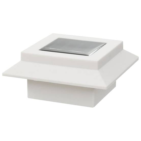 Lampe d'extérieur - Lampe de jardin solaire à LED carrée 6 pcs 12 cm Blanc - Image 9