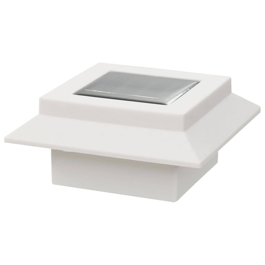 Lampe d'extérieur - Lampe de jardin solaire à LED carrée 6 pcs 12 cm Blanc - Image 9