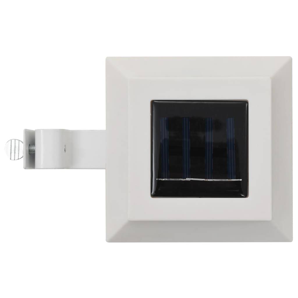 Lampe d'extérieur - Lampe de jardin solaire à LED carrée 6 pcs 12 cm Blanc - Image 5