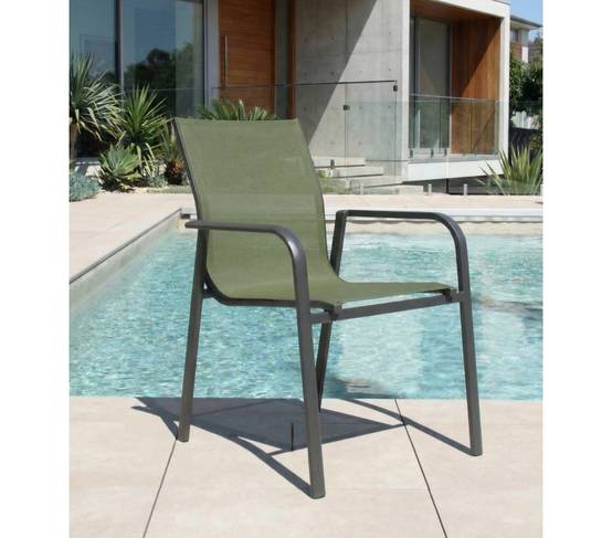Ensemble table et chaises de jardin 8 places vert AIX - Image 6