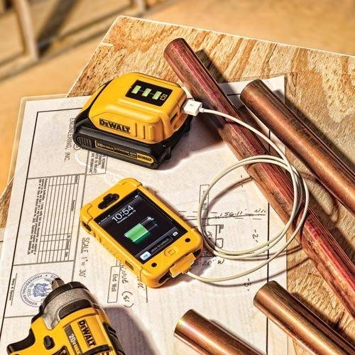 Dewalt - Adaptateur et chargeur DEWALT USB compatible batterie XR - DCB090 - Imagen 2
