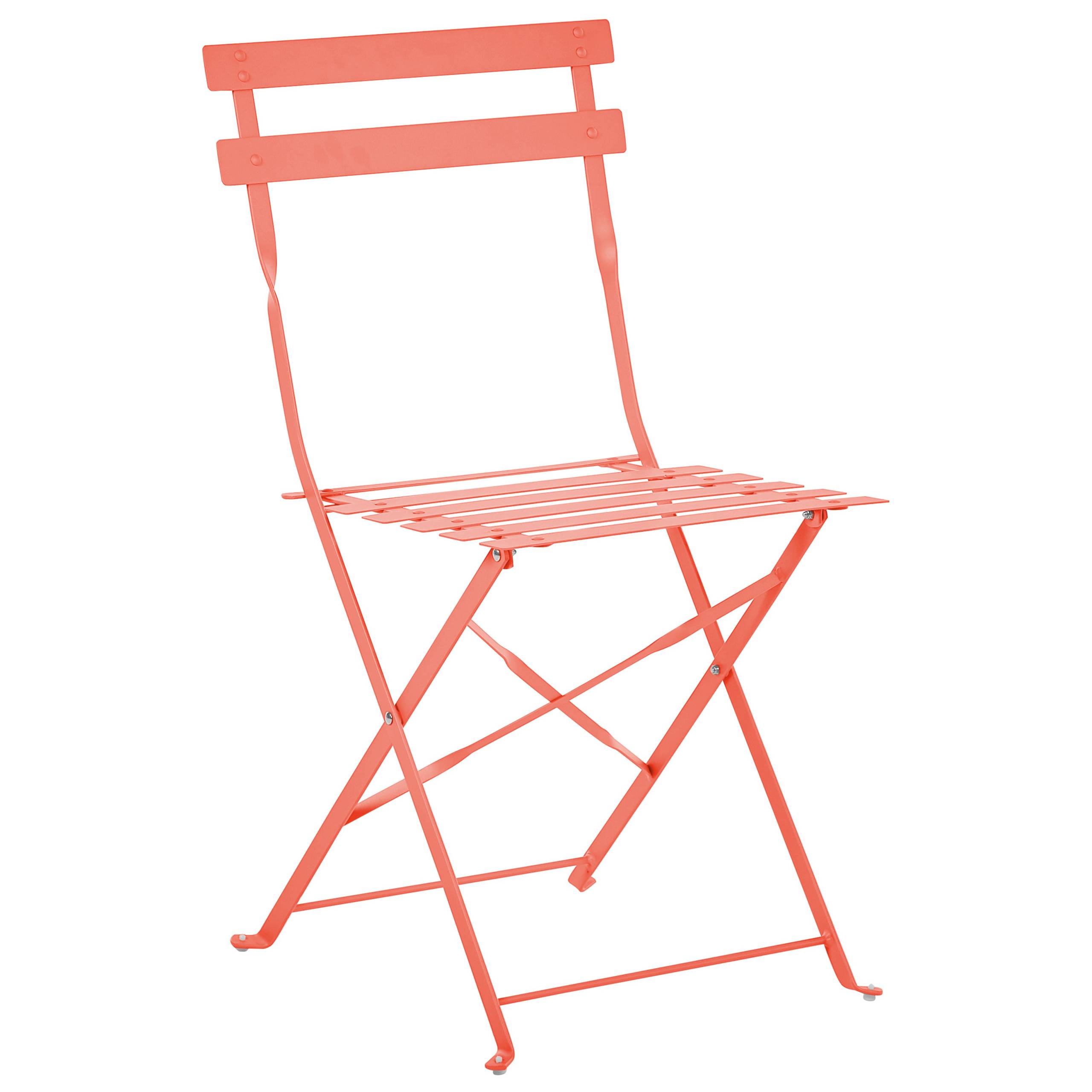 Beliani - Set de bistrot, 2 Personnes Acier Corail FIORI - Beliani - Imagen 4