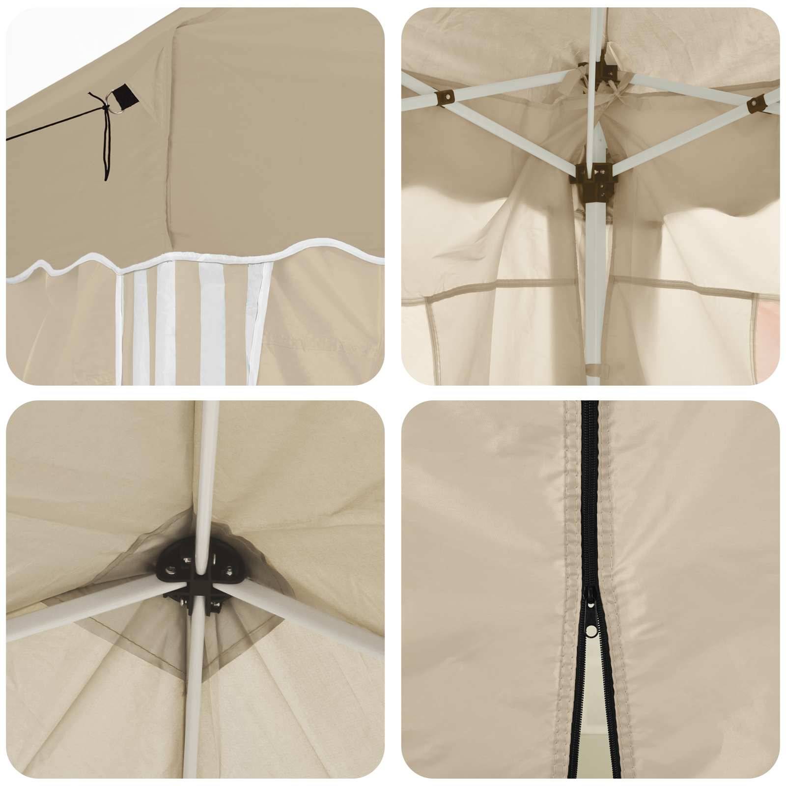 ComfortXL - Tente de réception pliante Oxford jardin réglable 288x288cm crème - ComfortXL Outdoor Living - Image 2