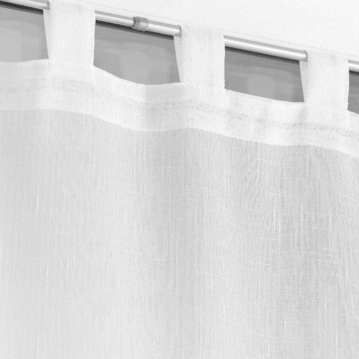 Paire De Voilages Lisséa Paris Prix 45x120cm - Blanc - Brise-Bise à Passants