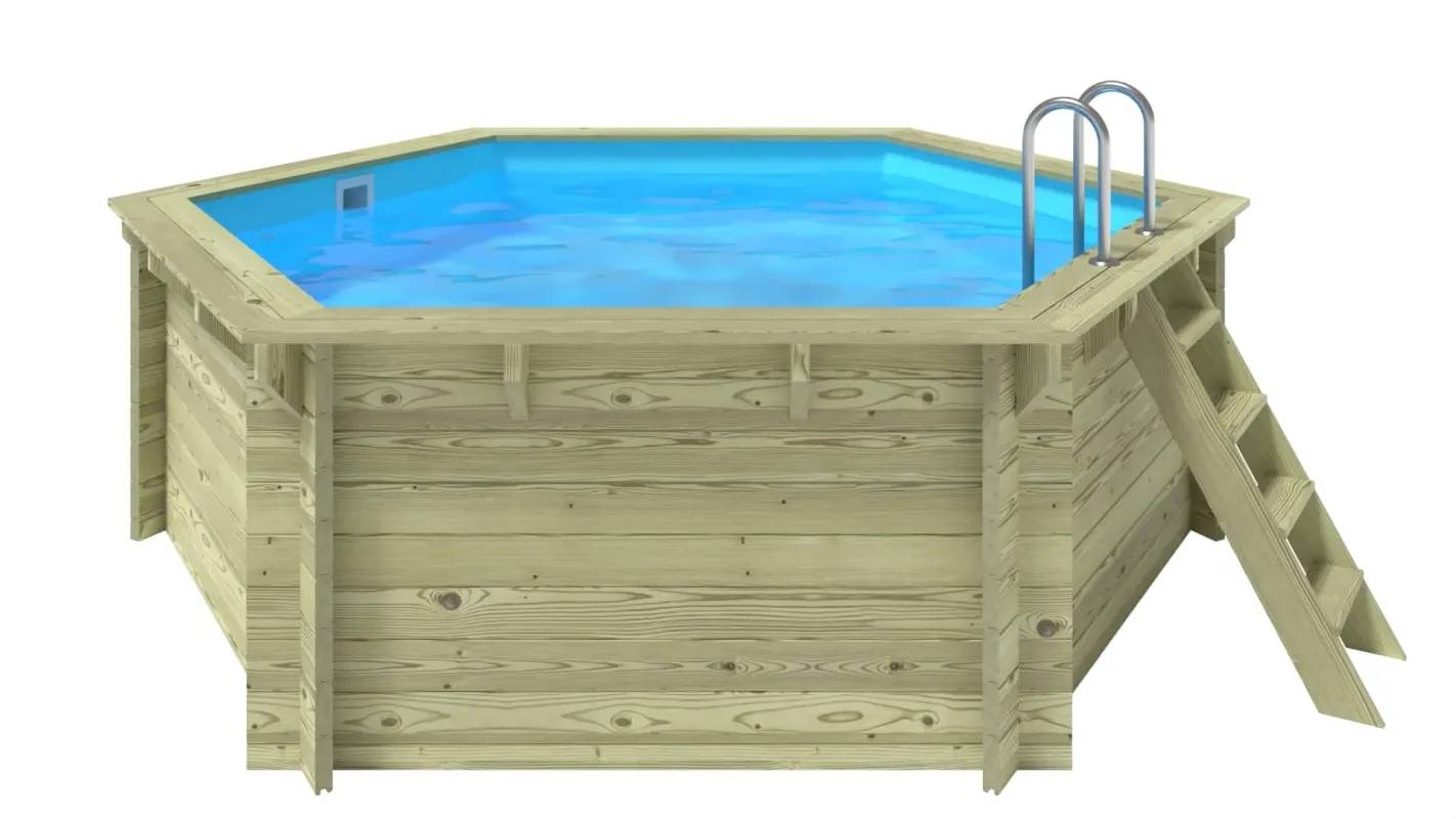 Altanka - Piscine en bois 3,55x4,09 - H.1,17 m - avec filtration - BAS732OSP - Imagen 3