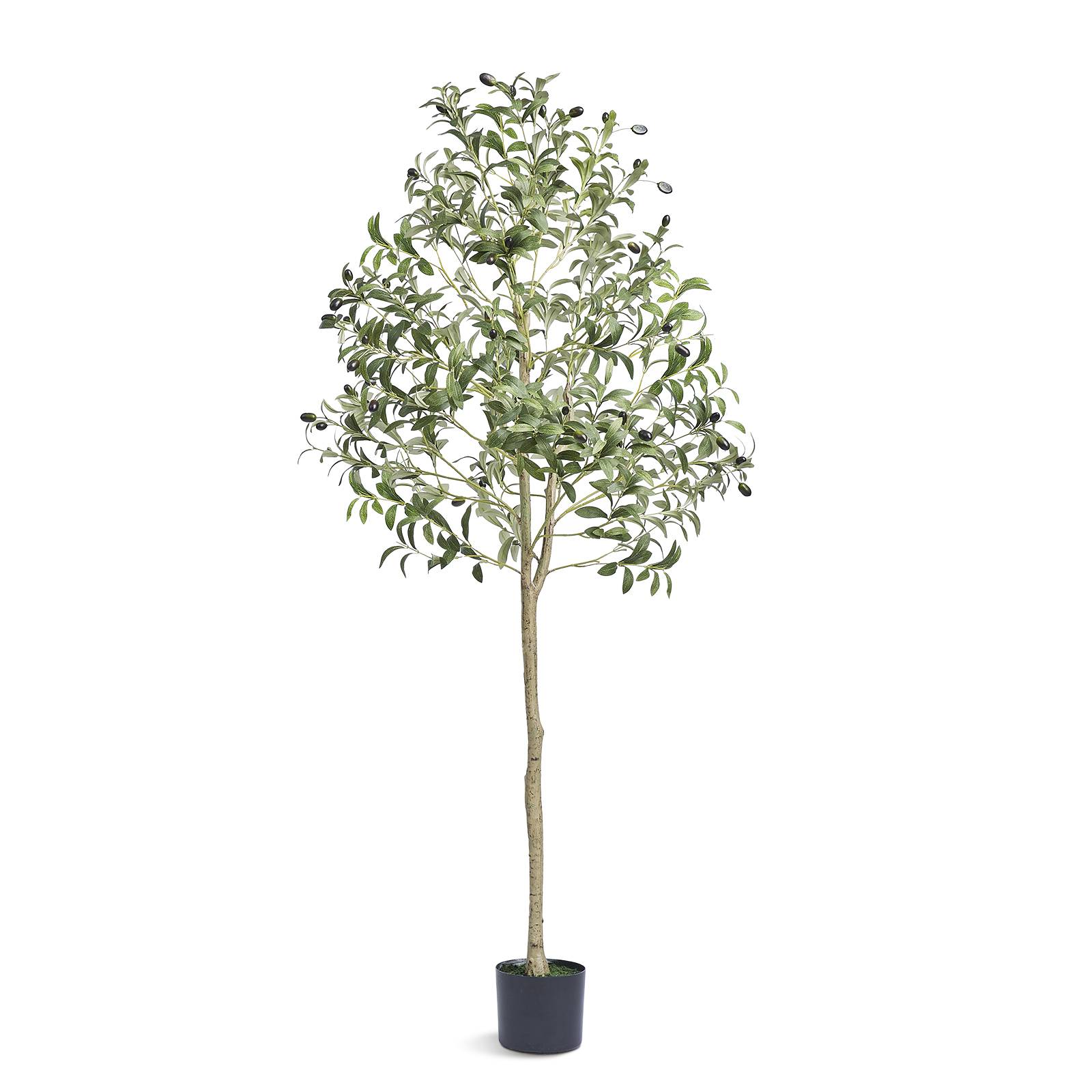 VEVOR Arbre artificiel Olivier 155 cm PE, pot, décoration style fausse plante pour intérieur/extérieur. - Image 1