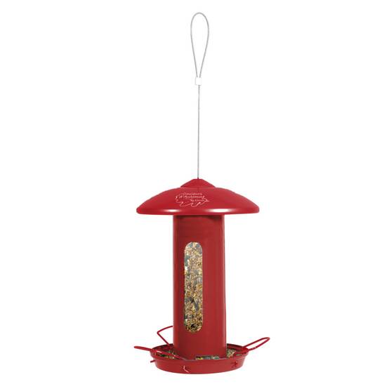 Mangeoire solo métal rouge H 44 cm pour oiseaux - Image 2