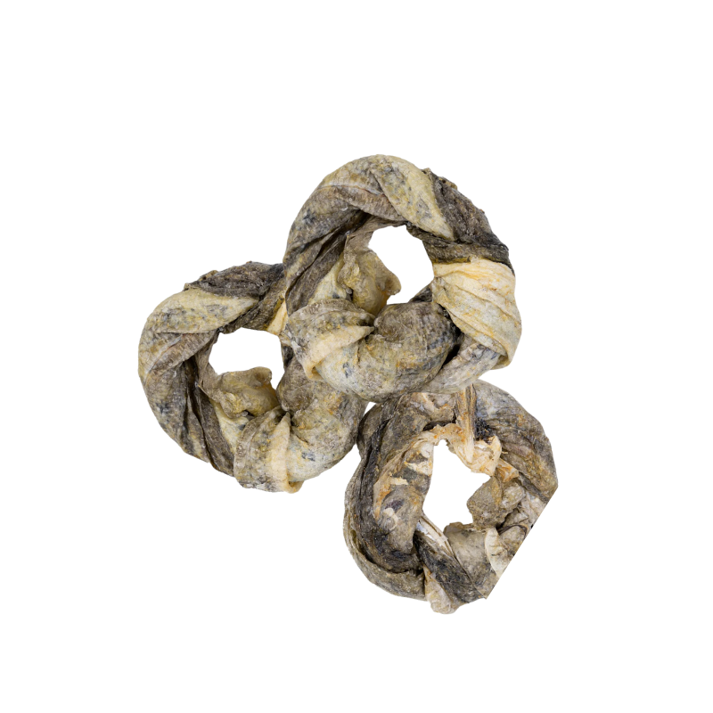 Anneaux de peau de morue pour chiens – Friandises naturelles riches en oméga-3, bon pour peau et pelage - Image 3