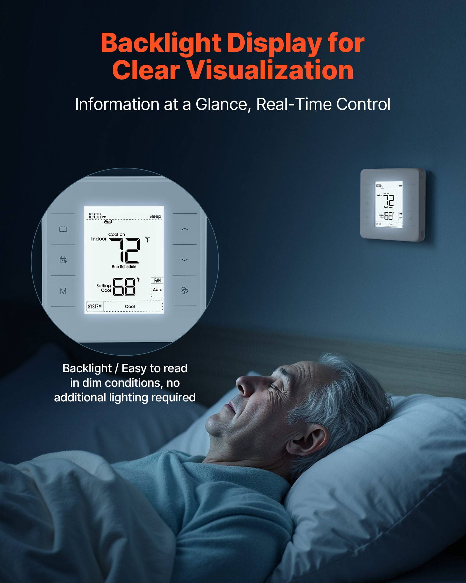 VEVOR Thermostat Programmable Domestique 7 Jours pour Pompe Chaleur Climatiseur - Image 5