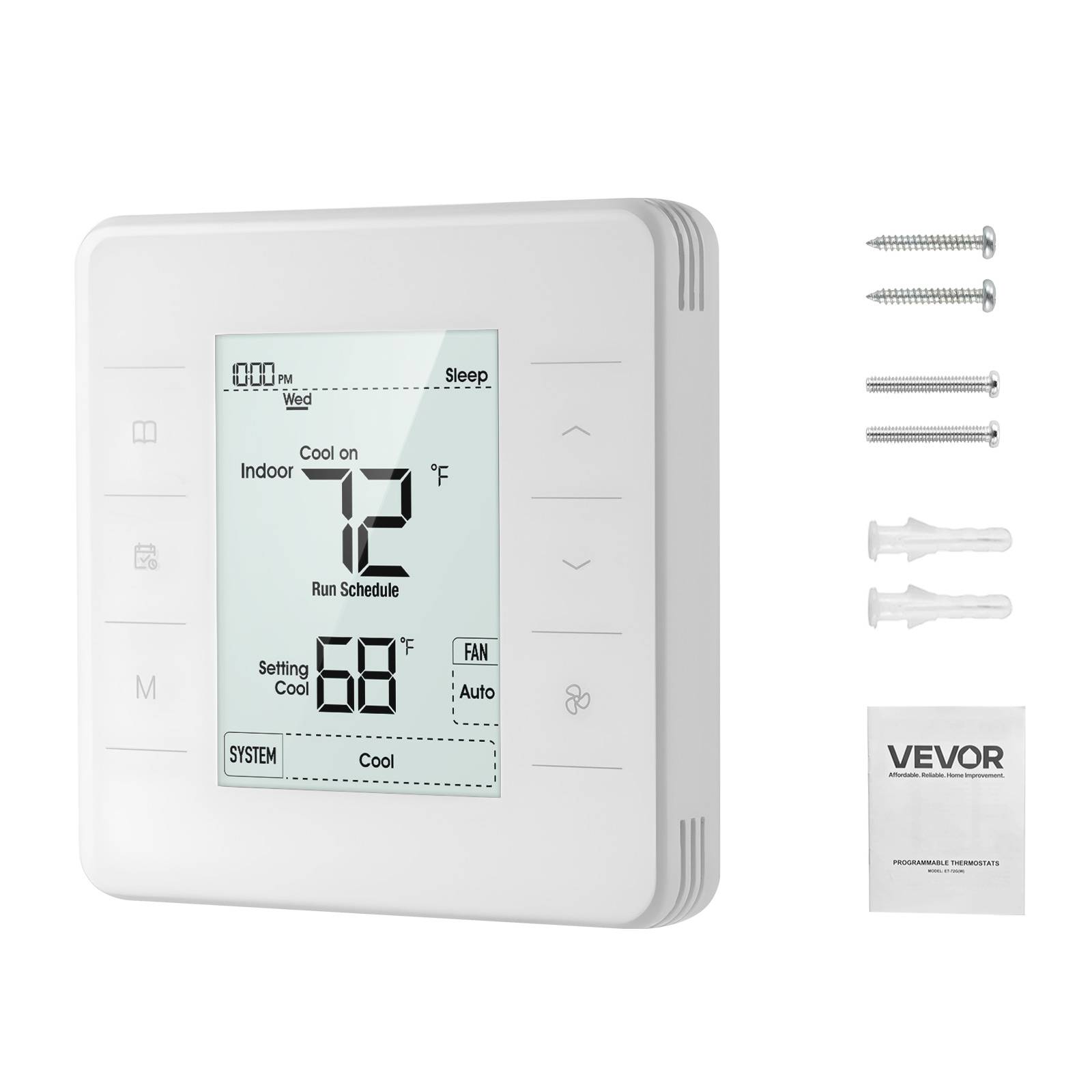 Vevor - VEVOR Thermostat Programmable Domestique 7 Jours pour Pompe Chaleur Climatiseur