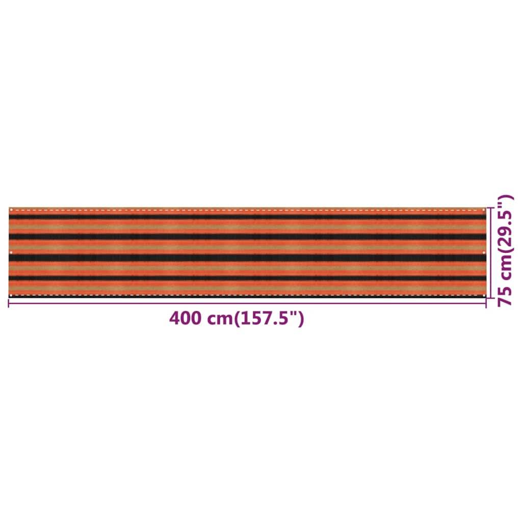 Helloshop26 - Écran de balcon brise pare vue protection confidentialité 75 x 400 cm PEHD multicolore - Imagen 5
