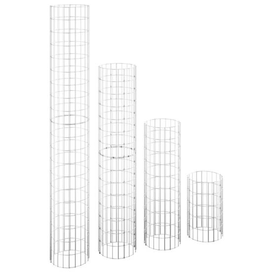 Jardinière | Lits surélevés à gabion circulaires 4 pcs Ø30x50/100/150/200 cm - Image 1
