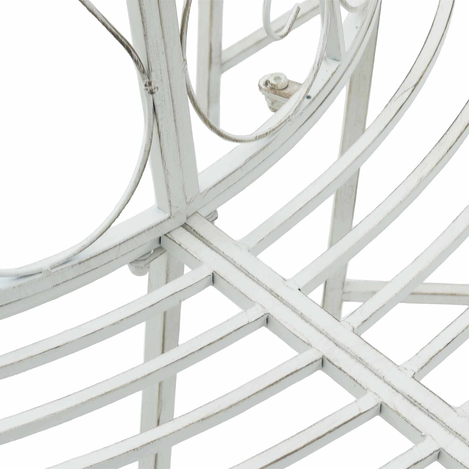 PANGIVO - Banc d'arbre acier blanc antique 160 x 160 x 89 cm - PANGIVO - Image 4