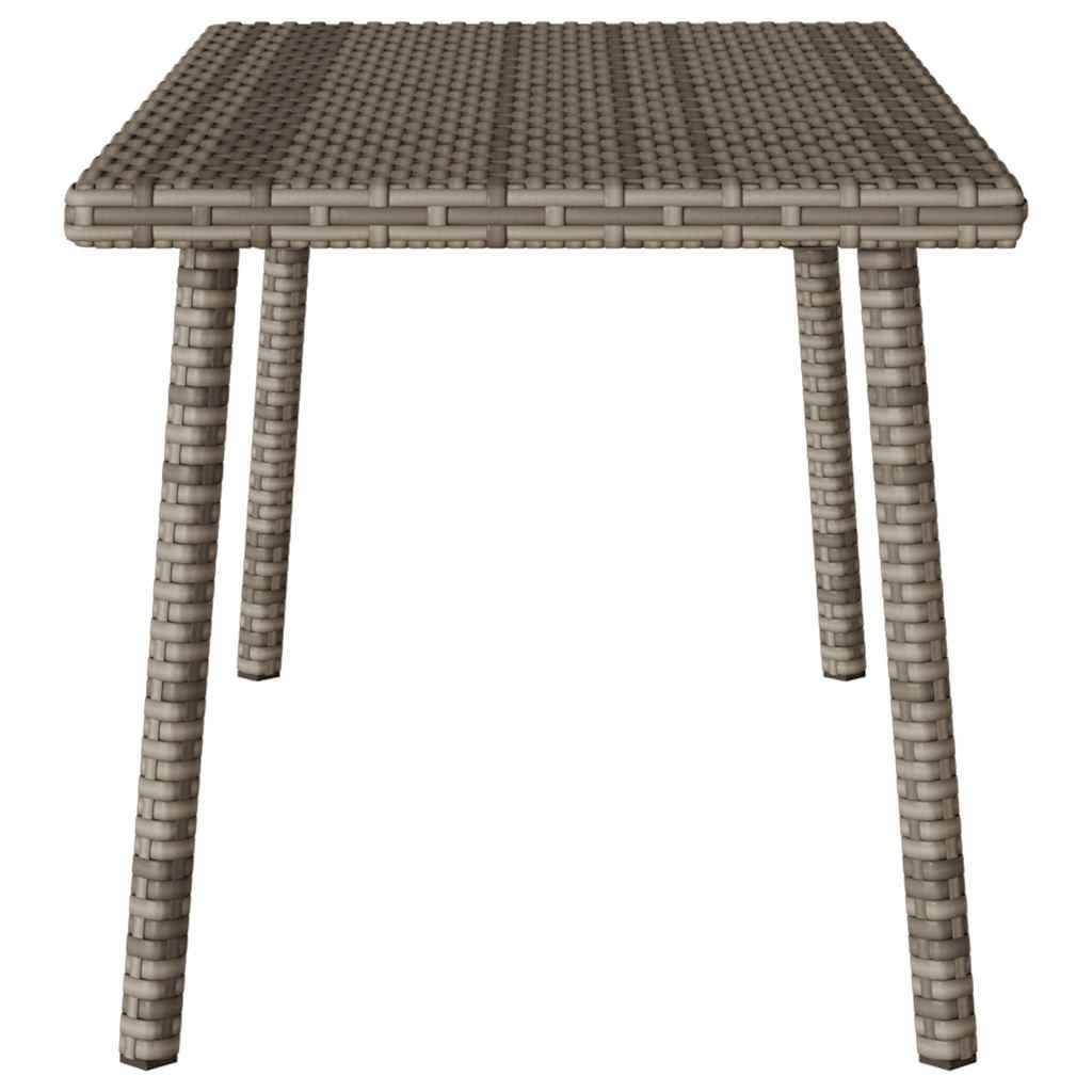 PANGIVO - Table basse de jardin rectangulaire gris résine tressée 80 x 40 x 37 cm - PANGIVO - Image 5