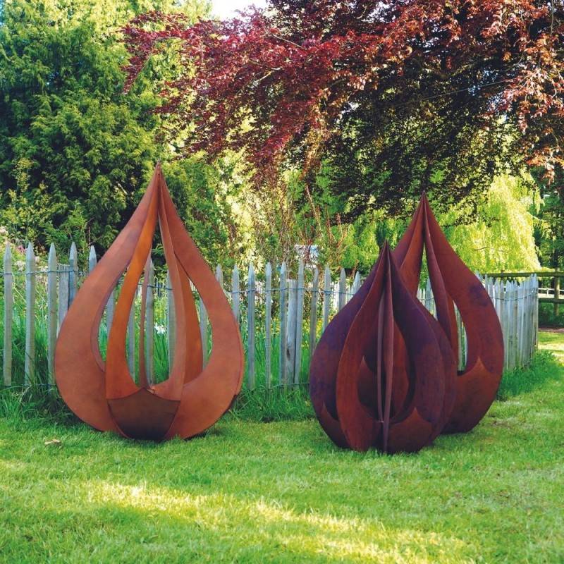 Jardinex - Déco jardin goutte métal rouillé - Rouille 120 cm - Jardinex - Imagen 7