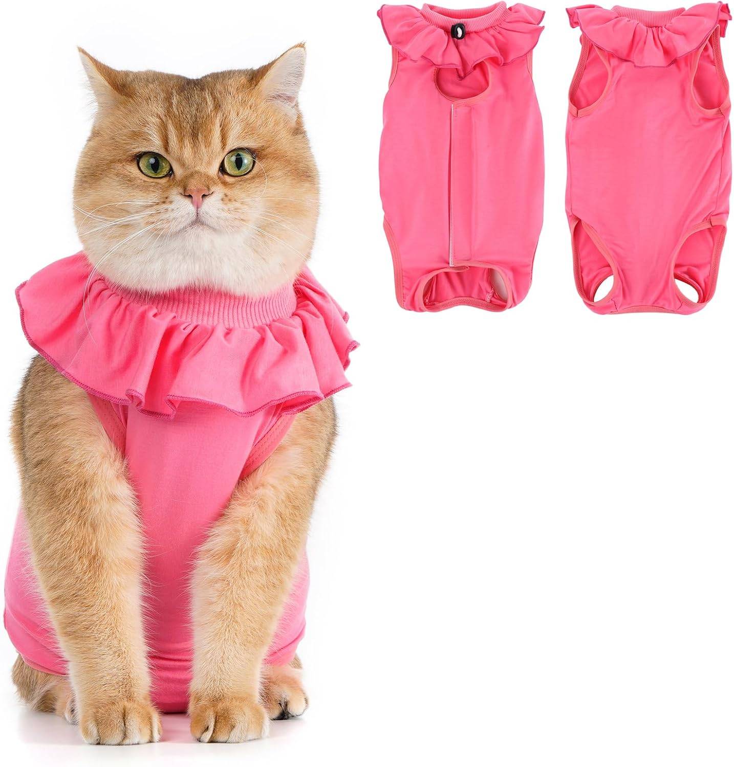 Combinaison de Récupération pour Chat Anti Léchage Rouge L
