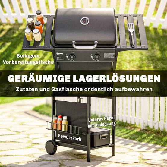 PANGIVO - Barbecue gaz acier inoxydable gris 99 x 56 x 95 cm - PANGIVO - Image 9