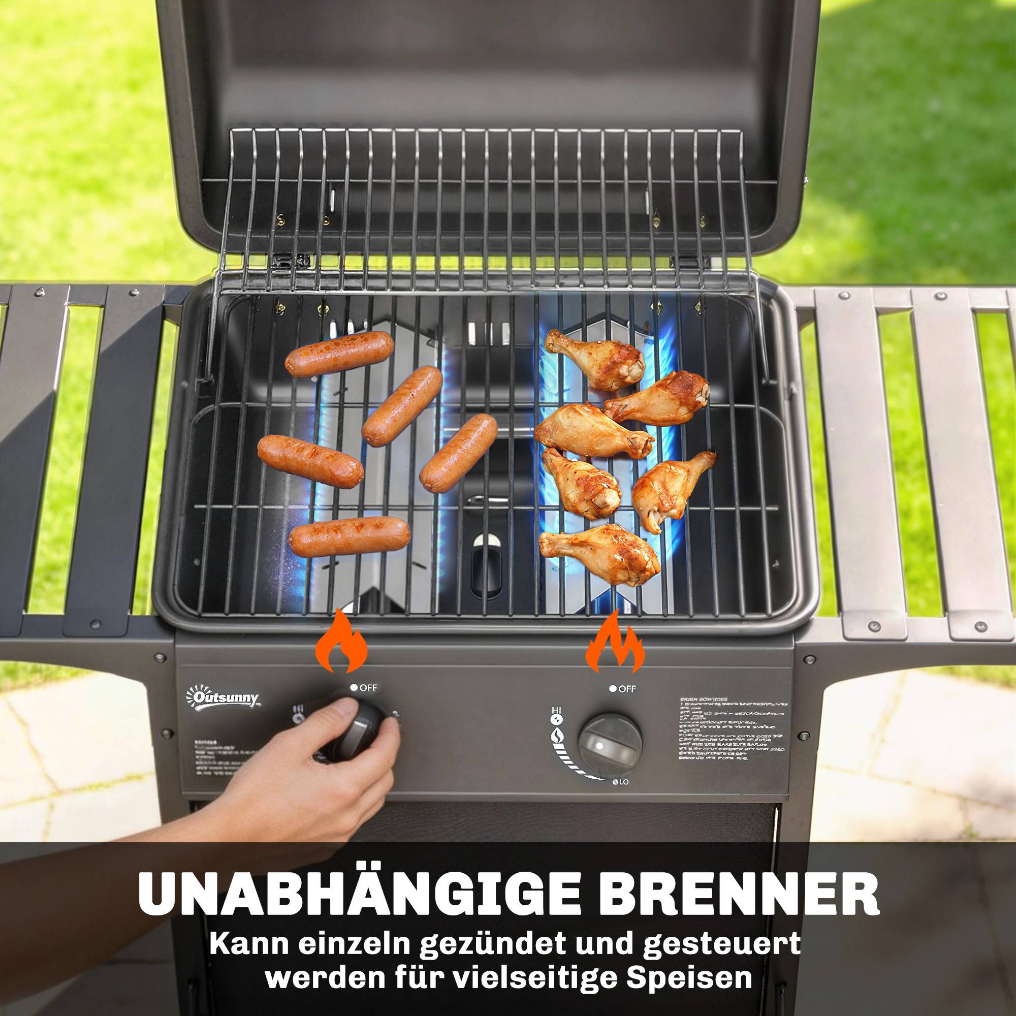 PANGIVO - Barbecue gaz acier inoxydable gris 99 x 56 x 95 cm - PANGIVO - Image 6