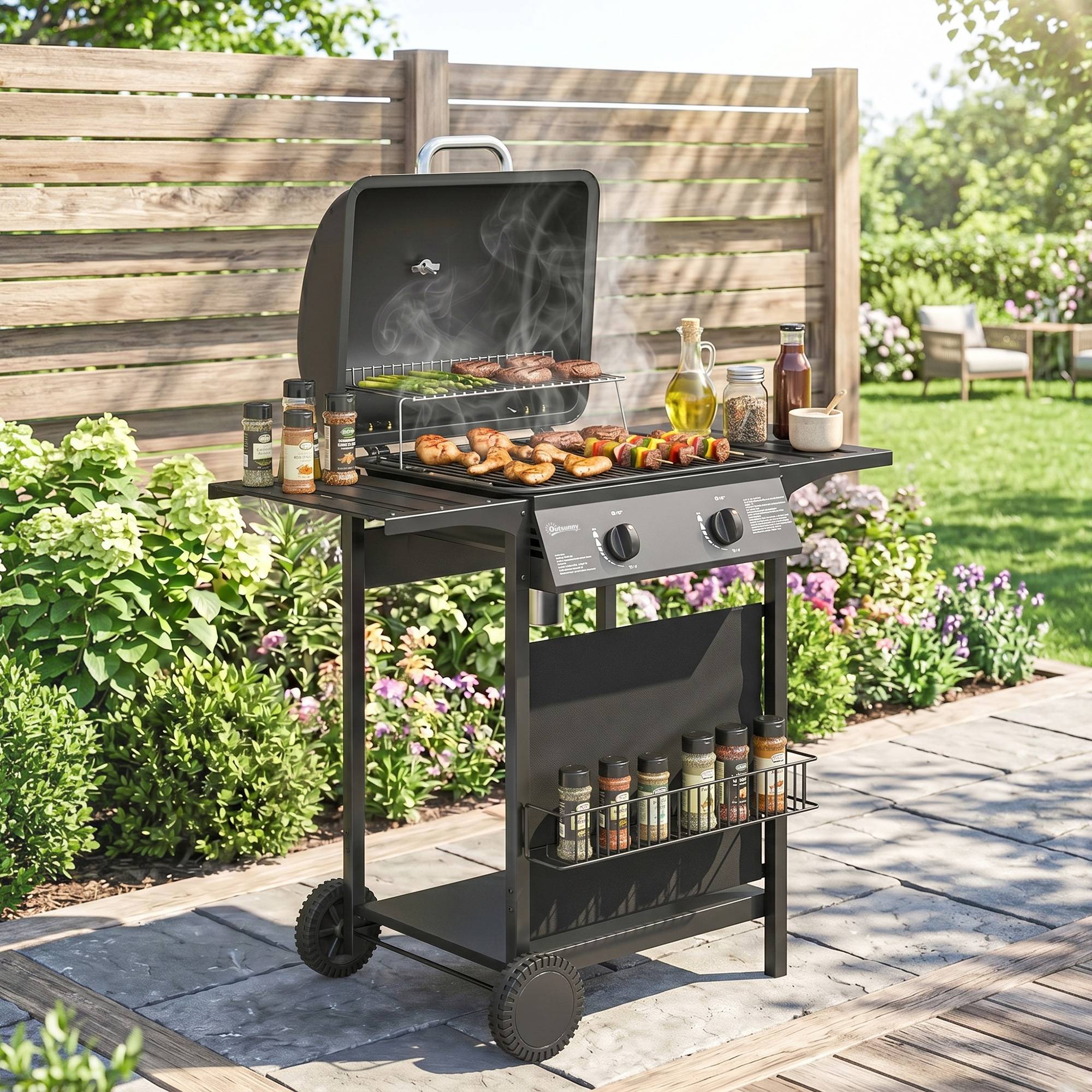PANGIVO - Barbecue gaz acier inoxydable gris 99 x 56 x 95 cm - PANGIVO - Image 10