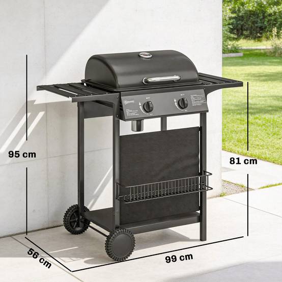 PANGIVO - Barbecue gaz acier inoxydable gris 99 x 56 x 95 cm - PANGIVO - Image 5